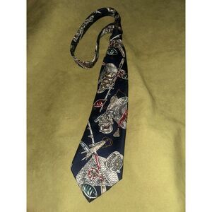 American Sports Classics Fishing Theme Vintage‎ Vibe 100% Silk Neck Tie Made USA